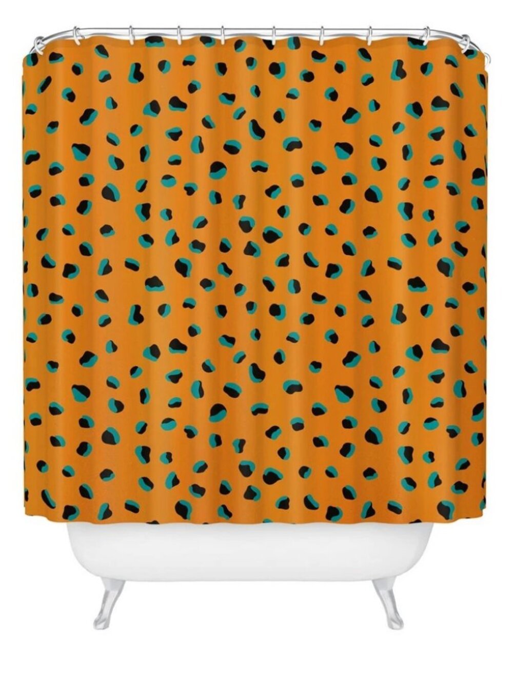 Funky Cheetah Print Shower Curtain by Elisa - Society6